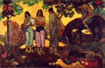 ポール・ゴーギャン Painting - 素晴らしき大地採りの果実 ポール・ゴーギャン